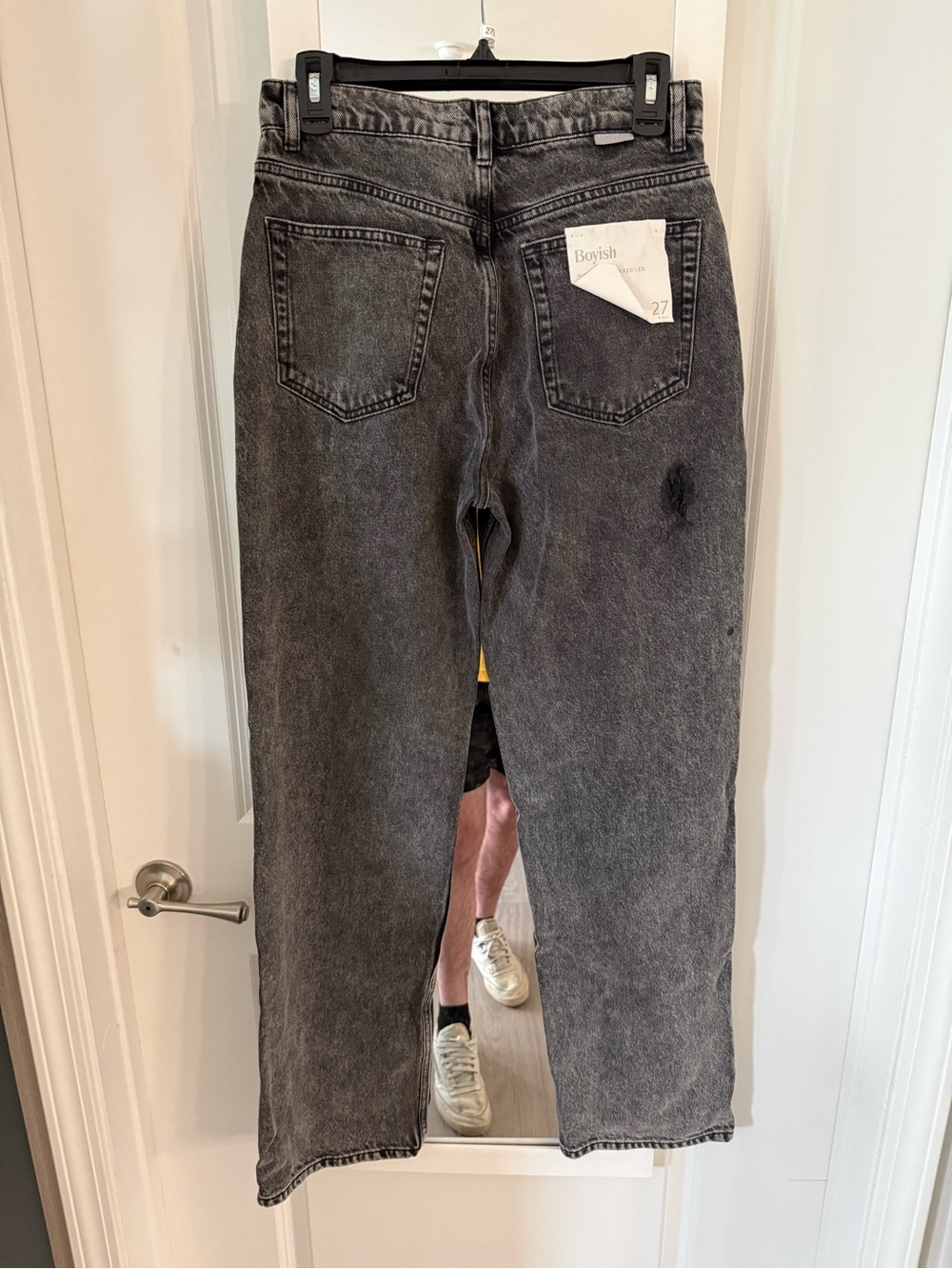 Boyish Ziggy High Rise Relaxed Jeans Toxic Avenger Gray Black Size 27 - Picture 4 of 8